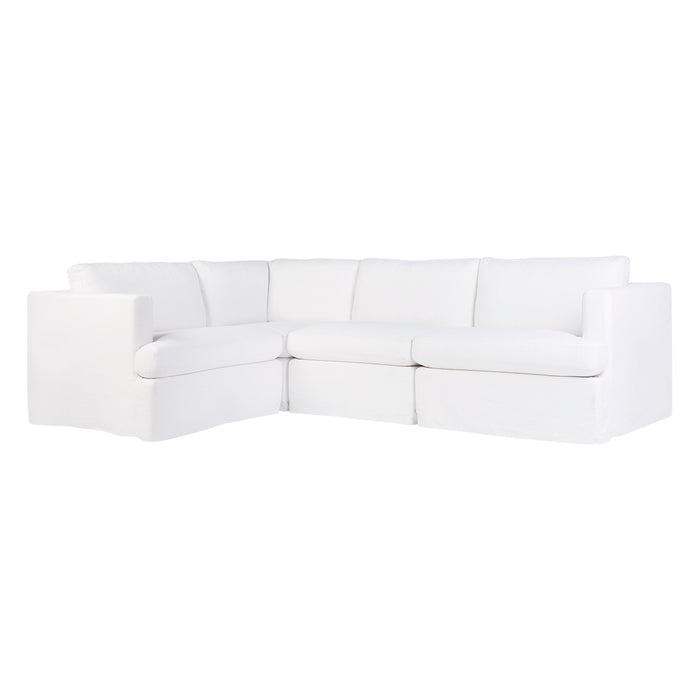 Birkshire Slip Cover Modular Sofa - White Linen Option 2