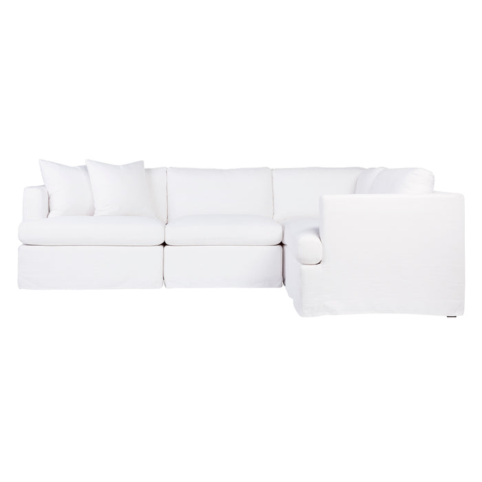 Birkshire Slip Cover Modular Sofa - White Linen Option 1