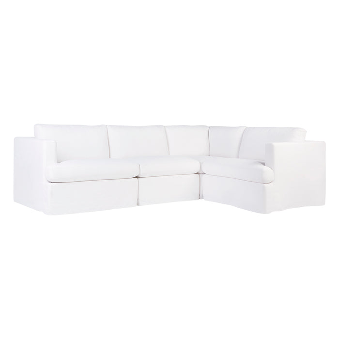 Birkshire Slip Cover Modular Sofa - White Linen Option 1