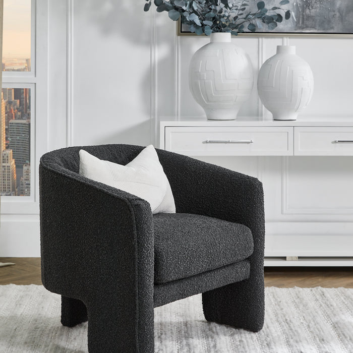 Kylie Arm Chair - Black Onyx Boucle