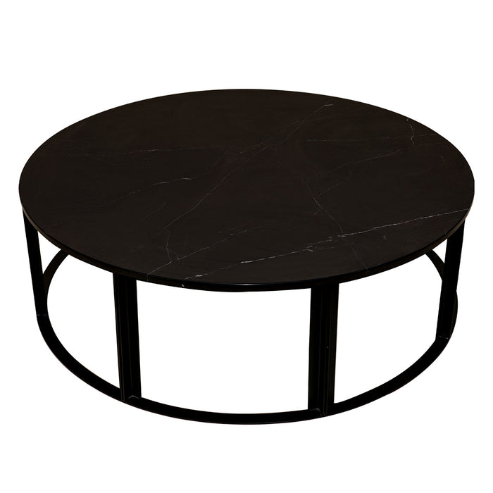 Bowie Marble Coffee Table - Large Black