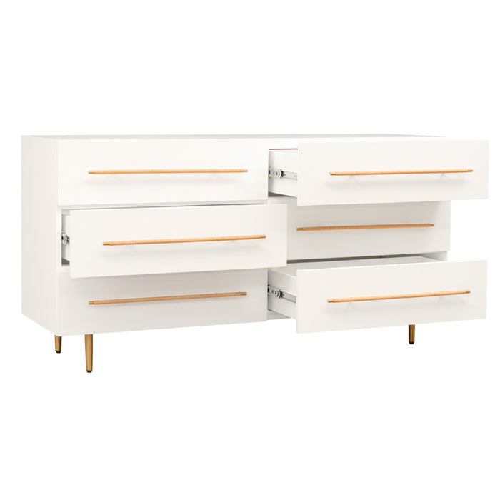 Retreat 6 Drawer Chest - White