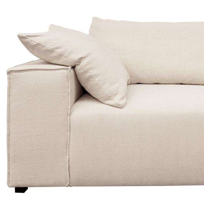 Midtown 4 Seater Sofa - Natural Linen