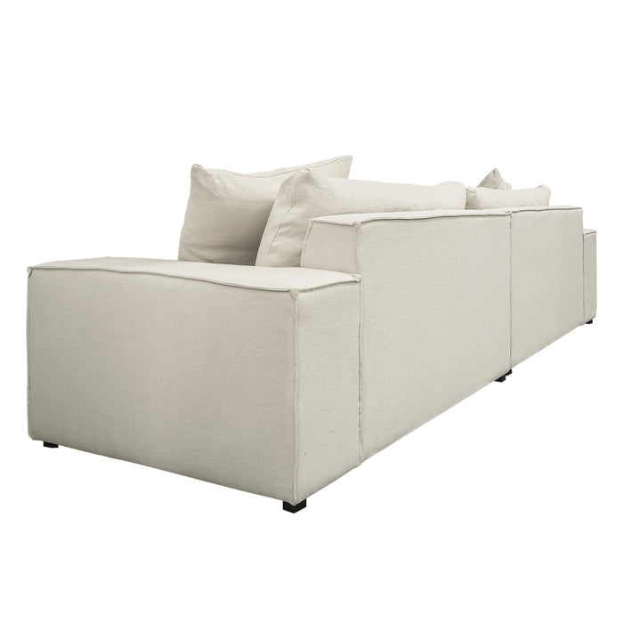 Midtown 4 Seater Sofa - Natural Linen