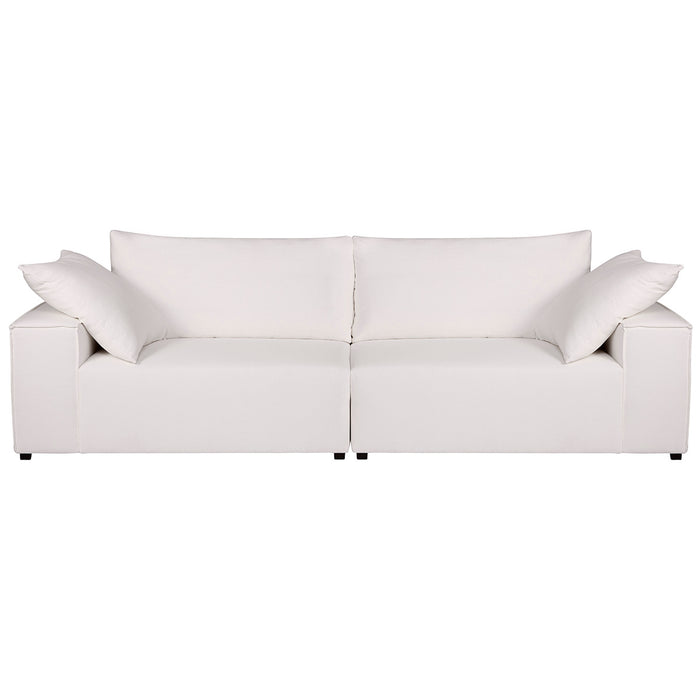 Midtown 4 Seater Sofa - White Linen