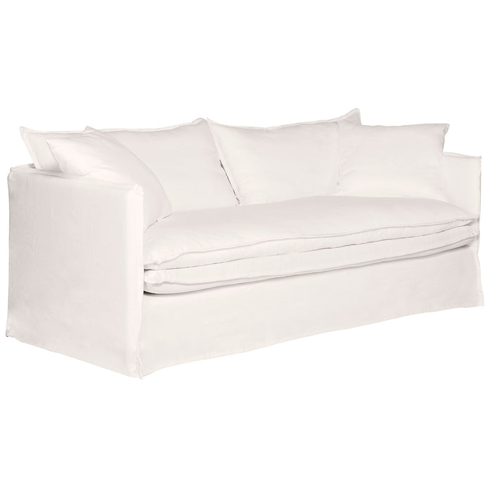 Palm Beach 3 Seater Slip Cover Sofa - White Linen