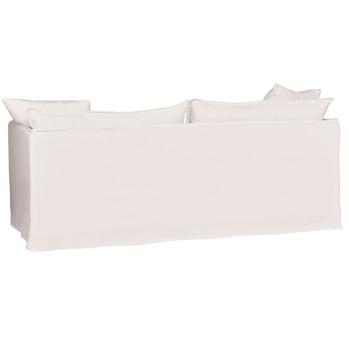 Palm Beach 3 Seater Slip Cover Sofa - White Linen