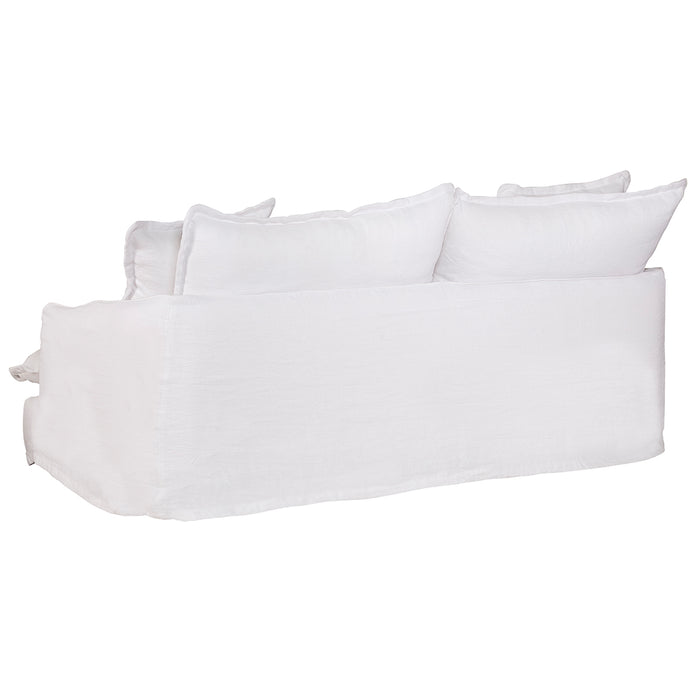 Hayman 3 Seater Slip Cover Sofa - White Linen