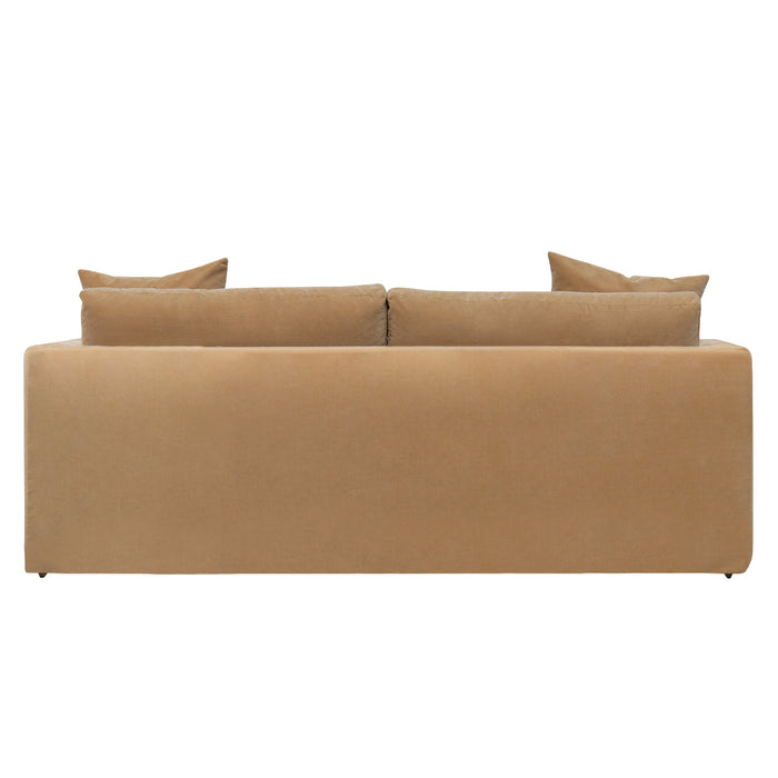 Birkshire 3 Seater Slip Cover Sofa - Ochre Velvet