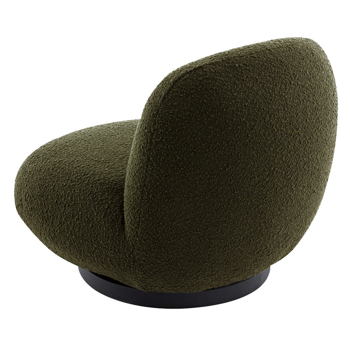 Felicity Swivel Occasional Chair - Green Boucle