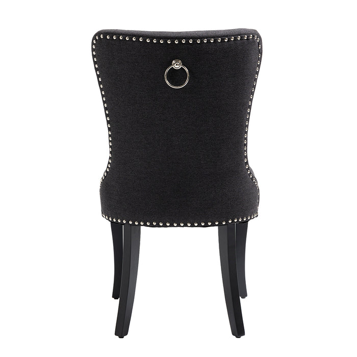 Lugano Dining Chair Set of 2 - Black