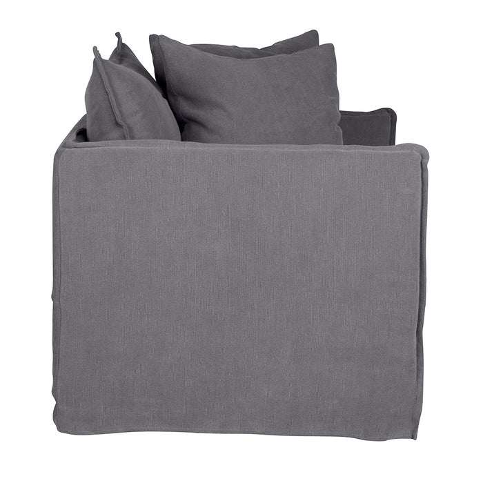 Palm Beach Slip Cover Arm Chair - Slate Grey Linen