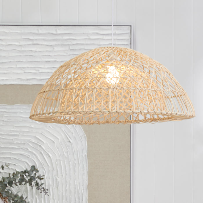 Longport Rattan Pendant - Dome