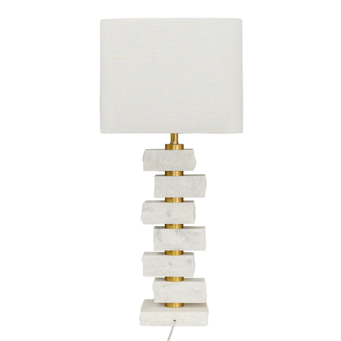 Hamburg Marble Table Lamp - White