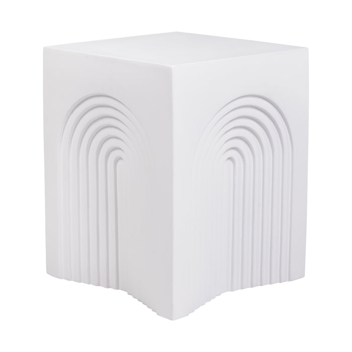 Arc Concrete Stool - White