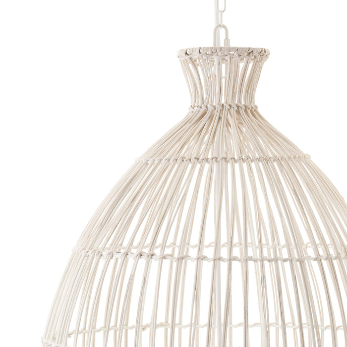 Ventura Rattan Pendant - Bell White