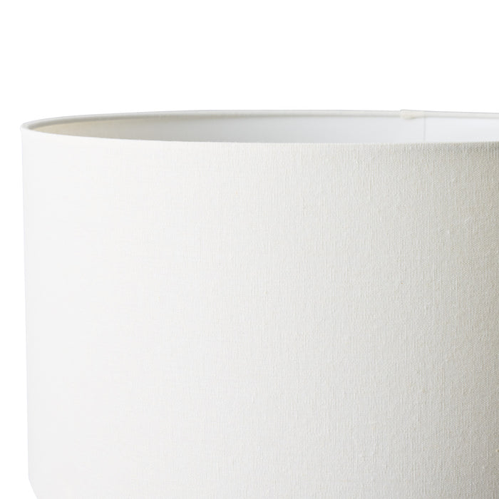 [Brand] white cylindrical lampshade with smooth, textured surface.