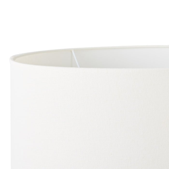White fabric lamp shade close-up, minimalist style, [Brand].