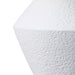 Textured white vase close-up, cone shape, by [Brand].