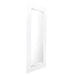 Tall rectangular mirror with white geometric frame, [Brand].