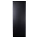 Tall black solar panel by [Brand] against white background.