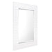 White geometric framed mirror featuring [Brand] design elegance, ten words.