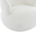 Rounded white chair seat with modern design by [Brand].