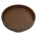 Round wooden tray with scalloped edges by [Brand].
