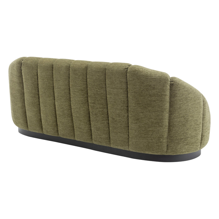 Green fabric sofa from [Brand] with a modern design.