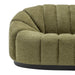 Olive textured sofa with plush curves and elegant design, [Brand].