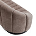 Luxurious beige fabric sofa corner by [Brand], tufted design.