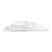 Folded white sheet set from [Brand] on white background.