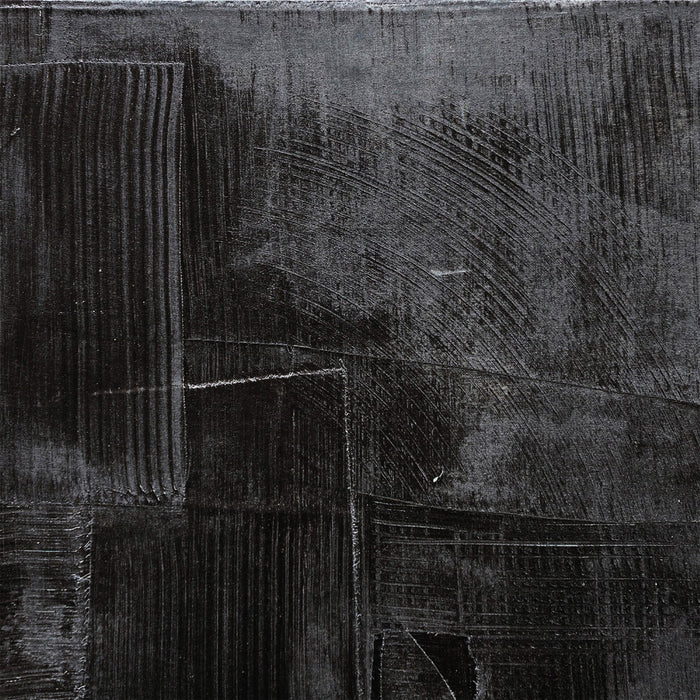 Textured black background with abstract brush strokes, [Brand].