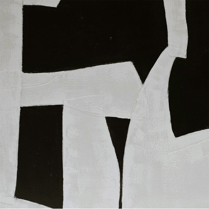 Abstract black and white geometric pattern, [Brand] design.