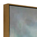 Close-up of [Brand] canvas art in a wooden frame.