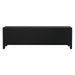 [Brand] black minimalist bench with sleek rectangular design, simple elegance.