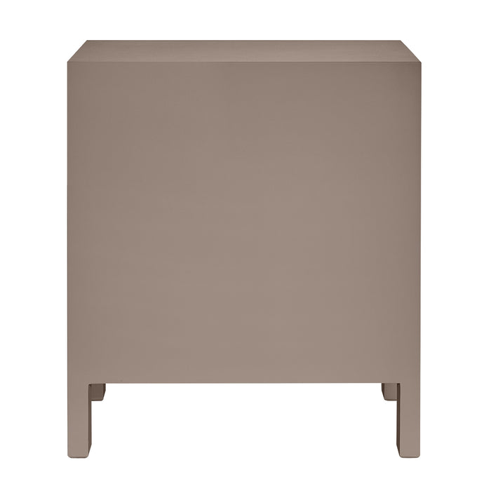 Gray nightstand with minimalist design, [Brand] modern home furniture.