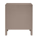 Gray nightstand with minimalist design, [Brand] modern home furniture.