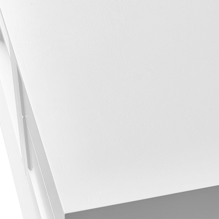 [Brand] white dresser top with subtle wood grain texture.