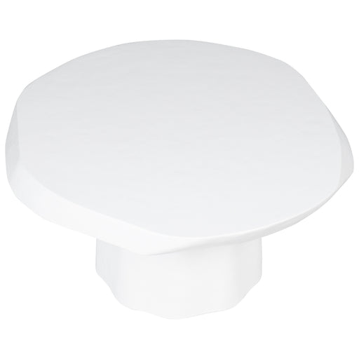 White abstract table from [Brand] with a rounded top.