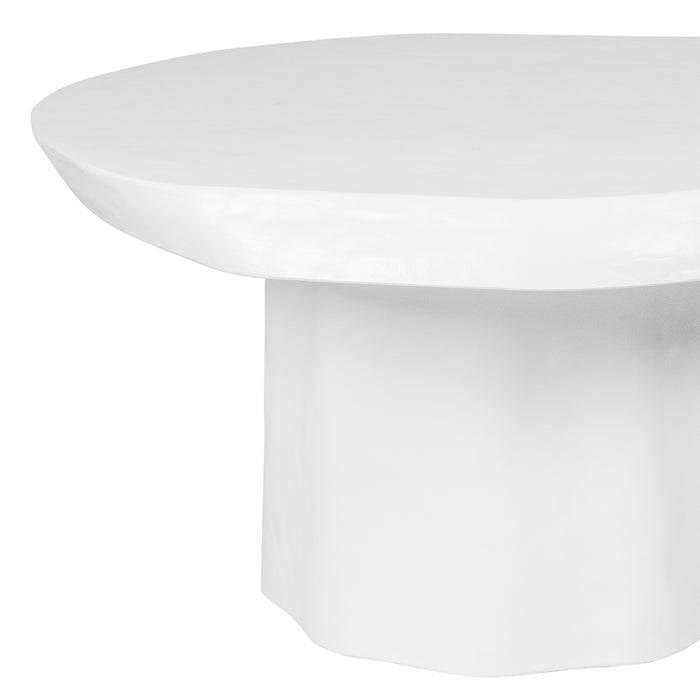 White round table with smooth finish by [Brand].
