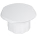 White [Brand] octagonal side table with a smooth finish.
