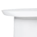 White minimalist table design by [Brand], featuring curved edges.