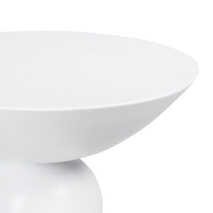White modern bowl by [Brand] with sleek minimalist design.