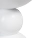 White abstract sculpture with rounded shapes by [Brand].