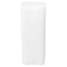 Tall, sleek white rectangular shape from [Brand] display stand.