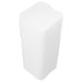 Tall, white [Brand] vase with a unique curved design.