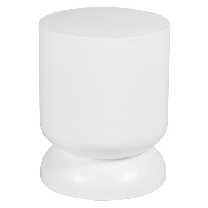 White ceramic stool with simple design, by [Brand].