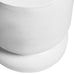White cylindrical planter with smooth finish by [Brand].