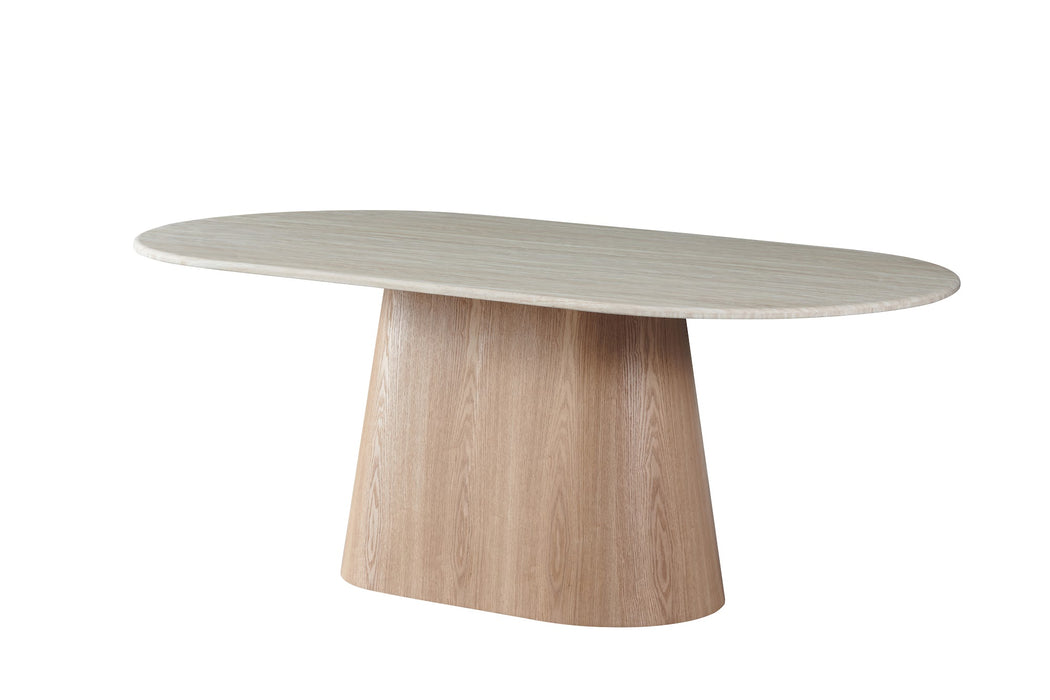 Westbury Dining Table White Travertine